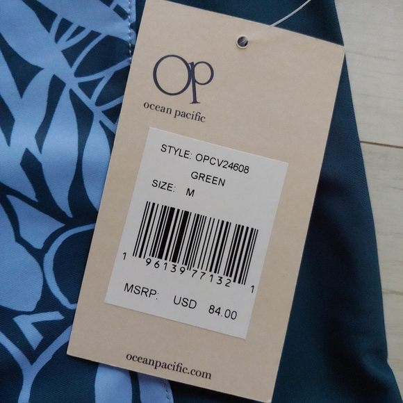 Ocean Pacific NEW Long Sleeve Rashguard Swimsuit - Picture 9 of 11